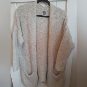 Aerie Soft Cream Long Cardigan Sweater
